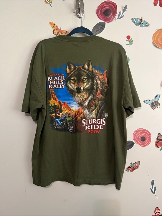 Other - Sturgis Ride 2009 Black Hills Rally Graphic Tee - Olive Green